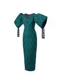 ARINOLA DRESS (Green & Black)